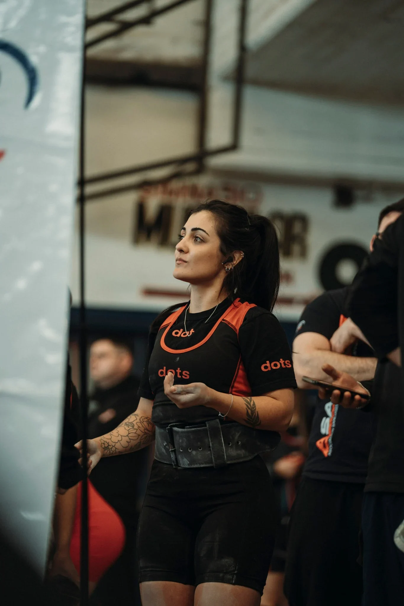 Gianina Focarazzo en una competencia de powerlifting
